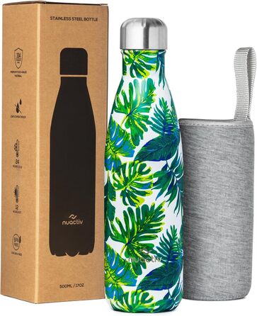 Фляга з нержавіючої сталі 500 мл – Термоізольована фляга, зберігає холод до 24 годин та тепло до 12 годин. Безпечна, з подвійними стінками, BPA-Free, міцна. Ідеальна для подорожей, активного відпочинку, школи, спорту, фітнесу та повсякденного використання