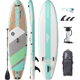 Надувна SUP-дошка THURSO SURF Waterwalker 120 305×76×15 см, універсальна, комплект Deluxe (карбонове весло, рюкзак, подвоєна помпа, спіральний лиш)