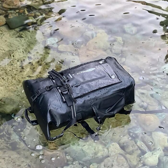 Водонепроникний рюкзак 35L для каякінгу, рафтингу та пляжу (Чорний)