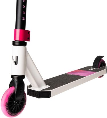 Трюковий самокат NKD Stunt Scooter (Біло-Рожевий) - Алюмінієвий, ABEC-9, 360° обертання керма для фристайлу