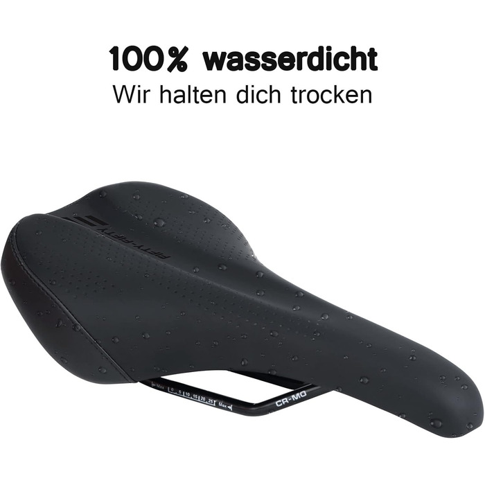 Велосипедне сідло FIFTY-FIFTY MTB: комфортне, з memory foam, водонепроникне для чоловіків та жінок. Сумісне з MTB та шосейними велосипедами