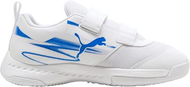 Дитячі унісекс кросівки Puma Varion II V Jr для залу (Indoor Court Shoe), білі з синім, розмір 34 EU