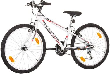 Дитячий гірський велосипед Probike Tempo 24 дюйми, 18 швидкостей, для хлопчиків та дівчат, зростання 130-155 см, білий, Multibrand Distribution