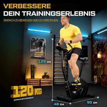 Велотренажер TREX SPORT TX-550MB HYPER, домашній, магнітний, 16 рівнів, пульсометр, 120 кг