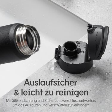 Пляшка для води RHINOSHIELD AquaStand 480 мл з нержавіючої сталі, сумісна з MagSafe, спортивна, без трубочки, з ручкою та регульованою підставкою, колір пісочний