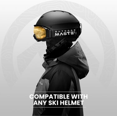 Гірськолижна маска OutdoorMaster OTG для жінок, чоловіків та підлітків (VLT 65%, полікарбонат)