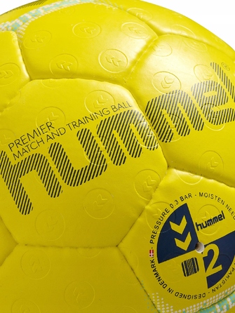 Гандбольний м'яч Hummel Premier HB yellow/white/blue, розмір 2
