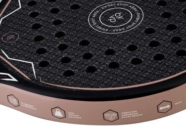 Падель ракетка LUXTRI Control 300 з карбону/ЕВА, чорна-коричнева, для початківців, просунутих і професіоналів
