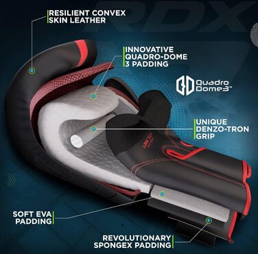 Боксерські рукавички RDX для дітей Maya Hide, 8oz (червоні) - Муай Тай, Кікбоксинг, MMA, бокс