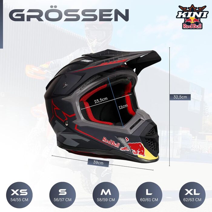 Чоловіча мотокросова кофта Kini Red Bu Division V2.3 XS, преміум-якість, для гонок, ендуро та кросу, сертифікована, дихає, підходить для захисту