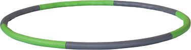 Обруч фітнес Hula-Hoop Schildkröt, 100 см, зелено-сірий, 4-секційний, для тренувань
