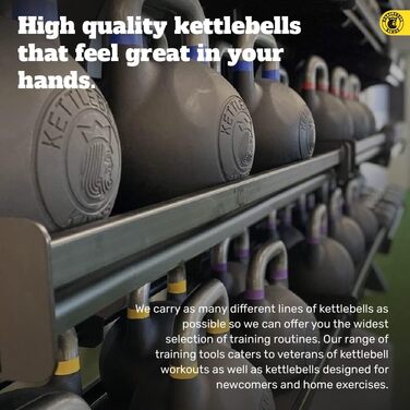Kettlebell Kings гиря з порошковим покриттям для жінок і чоловіків, довговічна сталева гиря