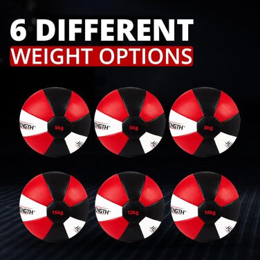 Медичний м'яч MAXSTRENGTH Maya Leder, 3-15 кг для фітнесу, гімнастики та лікувальних вправ