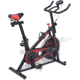 Шерстічний велотренажер з пульсометром, Beintrainer, Ergometer Heimtrainer, Pedaltrainer, Excercise Bike, обладнання для кардіотренувань, чорно-червоний
