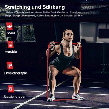 Фітнес гумки VEICK: набір еластичних стрічок для фітнесу, калістеніки та пілатесу (з антиковзним ремінцем)