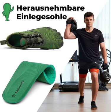 Чоловічі та жіночі трейлраннінг кросівки SAGUARO Barfußschuhe (Zero-Drop) 36-48 EU, Зелений