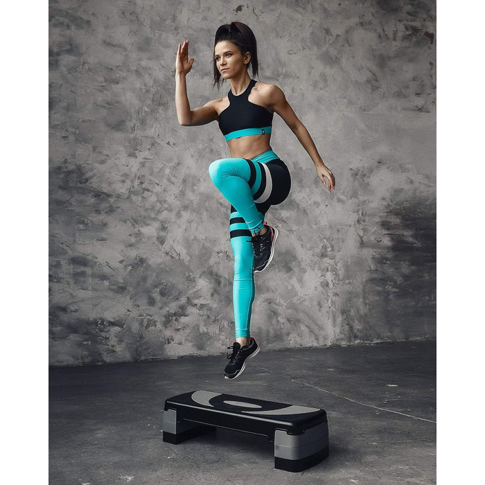Степпер SportVida для аеробіки та домашніх тренувань - регульована висота, 2 рівня, зелений