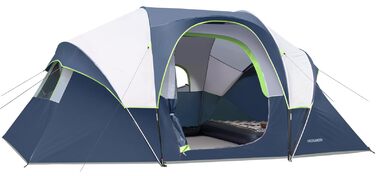 Намет кемпінговий HIKERGARDEN для 6-10 осіб, сімейний, темно-синій 420x330x180 см, легкий у встановленні