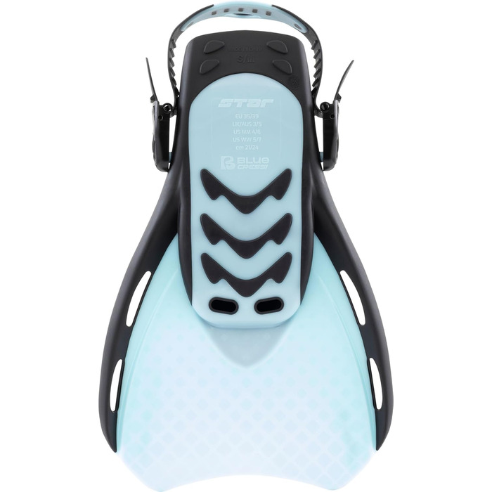 Ласти CRESSI Star Fins L/XL (44-48) чорно-блакитні - для снорклінгу та плавання