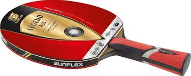 Професійна ракетка для настільного тенісу Sunflex Legend A50, ITTF сертифікат, анатомічна ручка, багатобарвна накладка, для універсальної гри