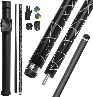 Біллярдний кий з карбону, 58 дюймів, наконечник 12.5 мм, 20/21 унцій, для аматорів та професіоналів, C4705-21OZ