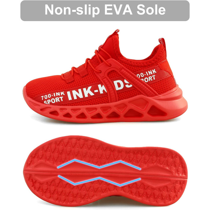 Дитячі кросівки для тренувань: легкі, дихаючі, спортивні, для хлопчиків та дівчаток, розмір 30 EU, колір - індиго