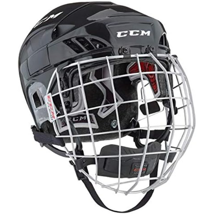 Хокейний шолом CCM Fitlite 60 Combo, червоний, S (51-56 см)