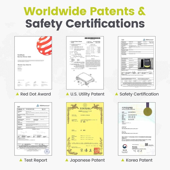 Ролер для пресу Wonder Core Slide Fit з 4 колесами, автоматичний відкат, тренажер для пресу, фітнес-ролер Heroboard з наколінниками (зелений)