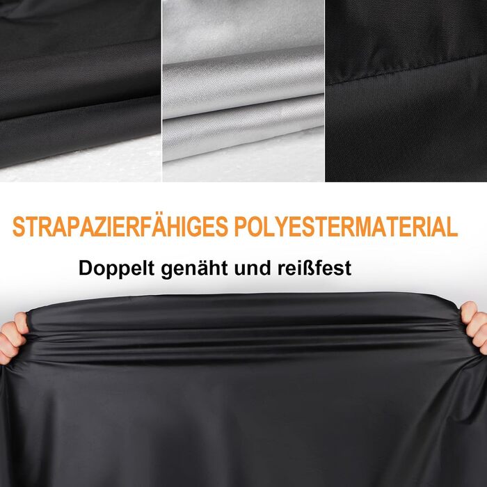 Захисний чохол для мотоцикла Motorrad, зимовий, водонепроникний, 210D, 275x105x125 см