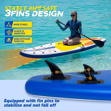 Надувне SUP-борд FunWater: комплект з аксесуарами (весло, насос, рюкзак, лінія, водонепроникний мішок)