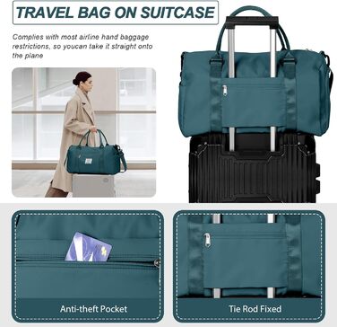 Спортивна сумка-мішок для жінок та чоловіків з відділенням для взуття та мокрих речей. Ідеальна для подорожей, фітнесу, тренувань та плавання. Колір: Павич