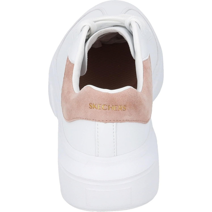 Жіночі кеди Skechers Cordova Classic Best Behavior білого кольору з рожевою облямовою, шкіряні, розмір 38 EU