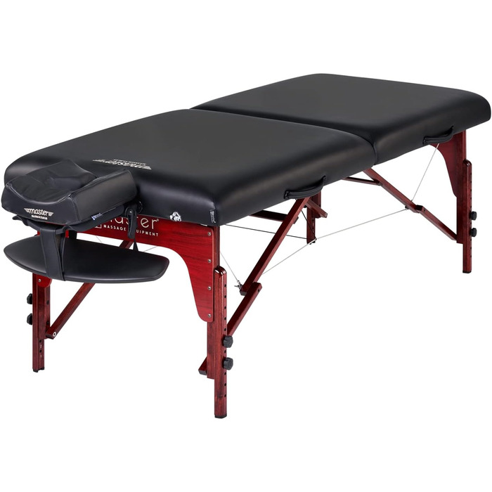 Складаний масажний стіл Master Massage Monclair 79 см, дерев'яний, чорний, для реабілітації, косметології та Рейкі