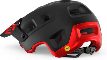 Велошолом MET Terranova MIPS, чорний/червоний, з захистом MIPS