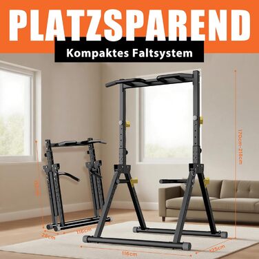 Power Tower DH FitLife: турнік, бруси для віджимань, станція для тренувань | Фітнес-станція для дому | Регульована спинка