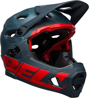 Шолом для даунхілу Bell Super DH Spherical Prime матовий синьо-червоний, розмір M