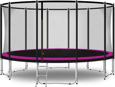 Баунсал® Трамплін для саду Outdoor Ø 183-487 см (FGOS) Комплект для дітей. Трамплін для саду, ідеальна розвага на вулиці. Рожевий + Чорний