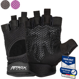 Спортивні рукавички NetroxSports з додатковим зчепленням - для тренувань, велосипеда, фітнесу, залу - чорні, XL (чоловічі та жіночі)