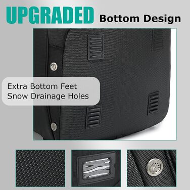 Чохол для лижних черевиків з відділенням для шолома, 65L, нейлон, рюкзак для лиж, роликів, ковзанів, чорний