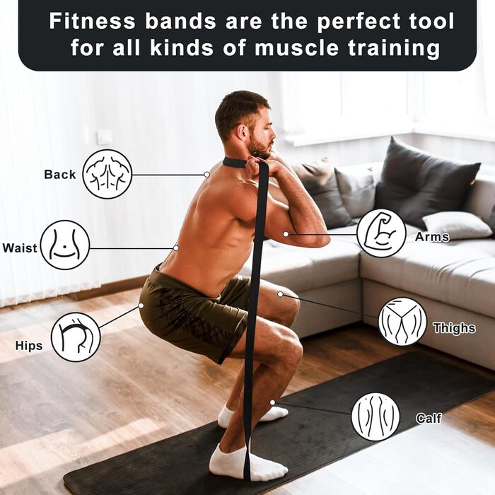 Еластична стрічка для фітнесу та йоги, 3 шт. (25-50 lbs)