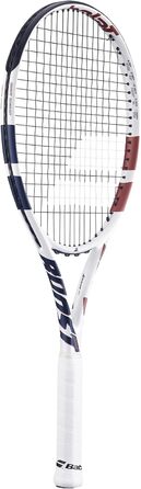 Тенісна ракетка Babolat Boost Drive: легкий графітовий фрейм, велика головка, струни 16x19, для початківців, білий/кораловий гріп