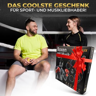 DerALEX Боксерський тренажер з музикою та LED-дисплеєм - електронний бокс для реакції, фітнесу та координації. Боксерський тренажер для дому та фітнес-клубу