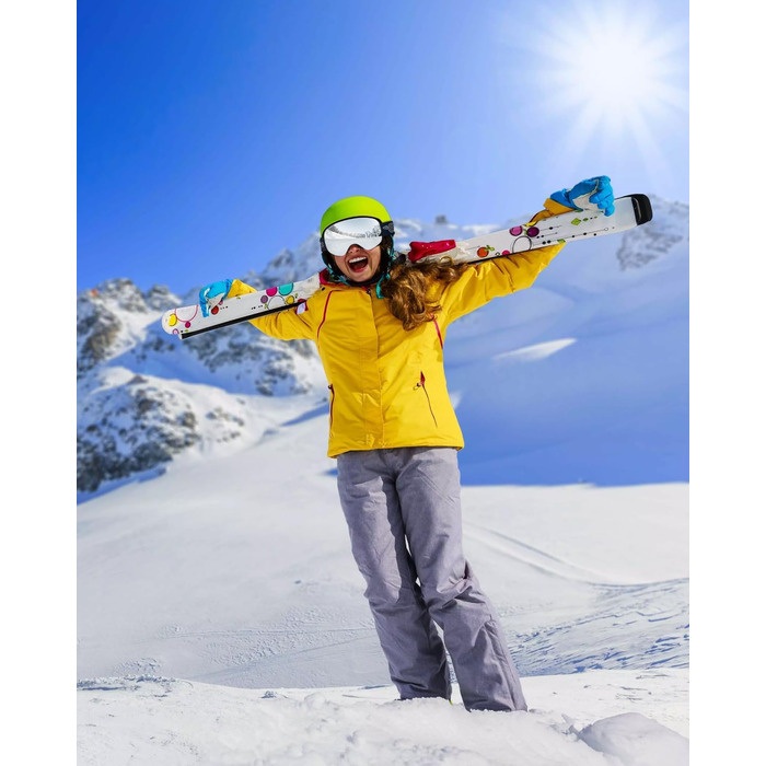 Снігові окуляри без рами для дорослих, широке поле зору, лінзи UV400 Anti-Fog, сноуборд окуляри для чоловіків та жінок, срібні