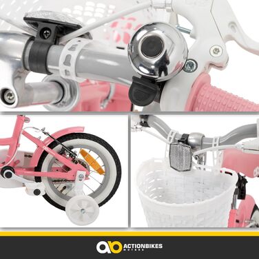 Дитяче велосипед Actionbikes Starlight 12/16/20 дюймів - V-Brake гальма, захистники, для дітей 2-9 років