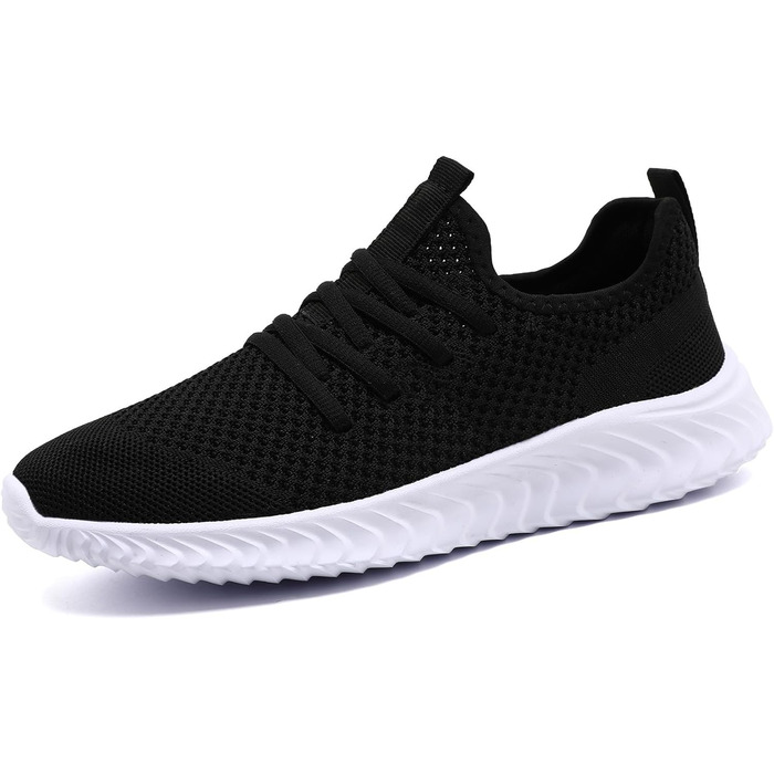 Чоловічі кросівки QIJGS для бігу та фітнесу, повсякденне взуття, модель Slip-on, розмір 46 EU, чорно-білі