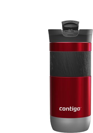 Термокружка Contigo Byron Snapseal 470 мл, червона - нержавіюча сталь, ізольована, герметична, для кави та напоїв to go, без BPA