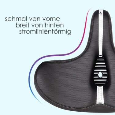 Зручний велосипедний сідло Midgard з дихаючим матеріалом, широке та з м'якою підкладкою для жінок та чоловіків, з вирізом O-Zone