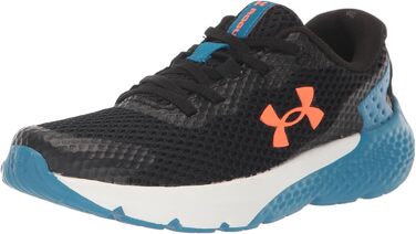 Дитячі кросівки Under Armour Ua Rogue 3 Al для дівчаток, бігові, з технологією Visual Cushioning, чорний, синій, помаранчевий (30 EU, широка ширина)
