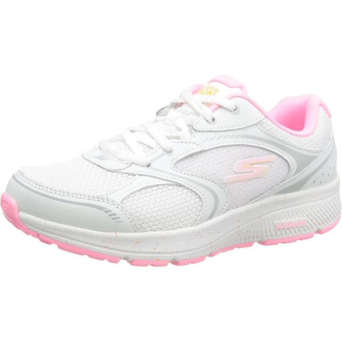Кросівки Skechers Go Run Consistent Vivid Horizon для жінок (38.5 EU, біле шкіряне покриття з рожевими акцентами)