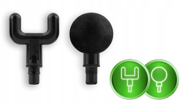 Перкусійний масажер для тіла Neo-sport NS-501, 8 насадок, чорний